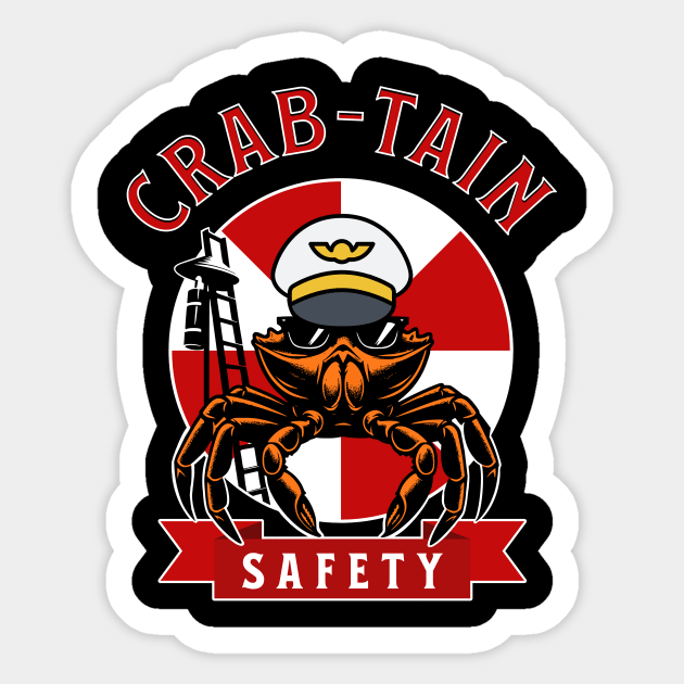 captain crab Sticker by Graffik-Peeps